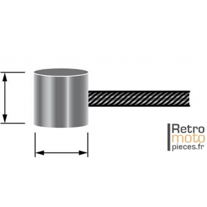 Cable (boule diam 6x5mm) Gaz / Avance / Starter / Vitesses